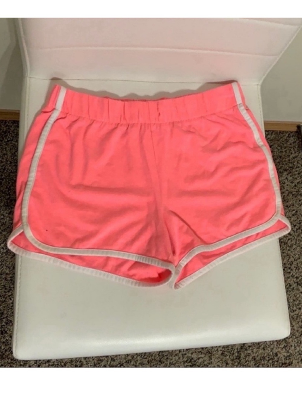 XL girls dolphins shorts hot pink with white - draw string removed